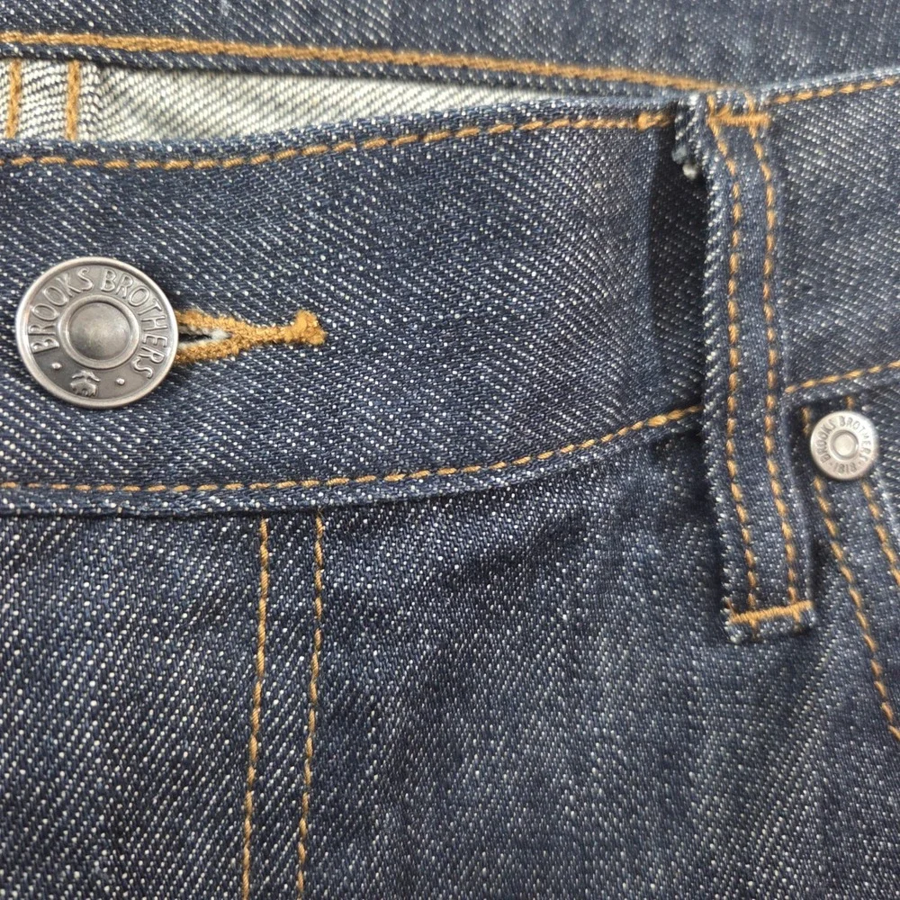Brooks Brothers Straight Fit Jeans Men's 40x30 Dark Wash 100% Cotton Denim